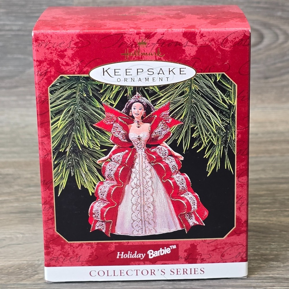 Vintage Hallmark Keepsake Ornament Holiday Barbie Series 5 Collectors Edition